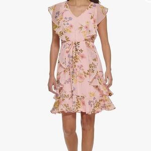 Tommy Hilfiger Women's Sleeveless Knee-length Fit & Flare Chiffon [H-34] size 12